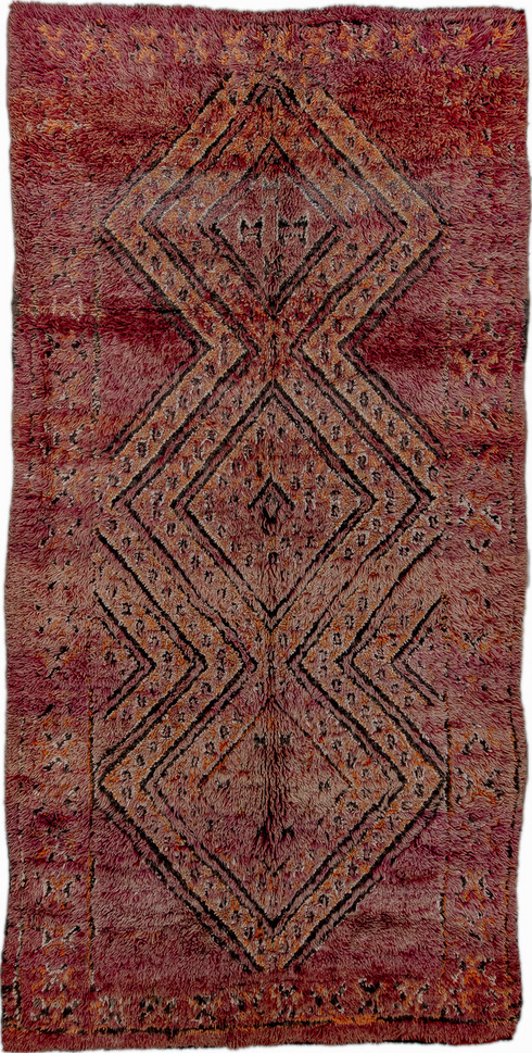 Antique Moroccan Area Rug (6' x 12')